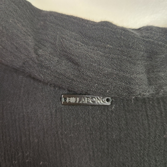 Billabong Sleeveless Black Midi Shirt Dress Button Down Belt Womens Small - Picture 5 of 8